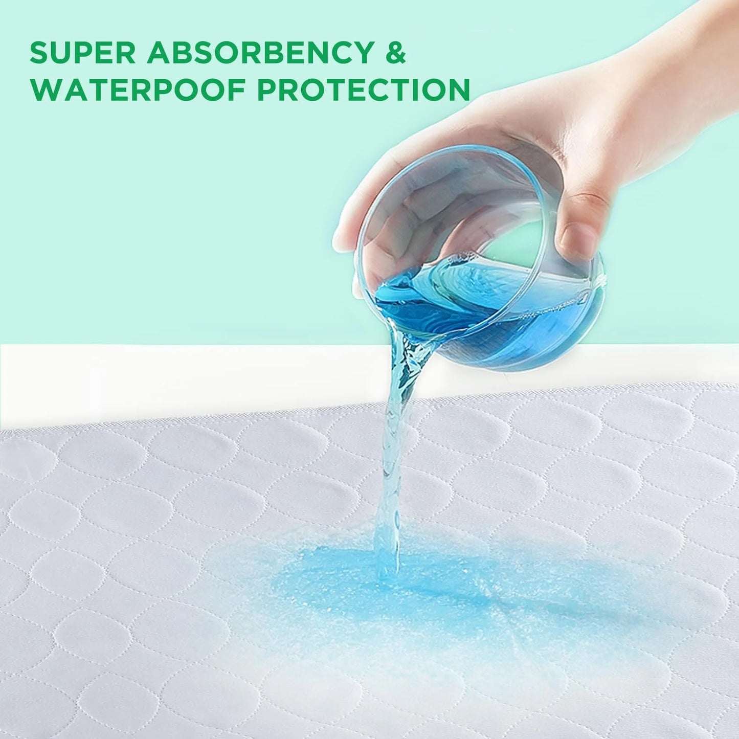 Bed Pad, Incontinence Reusable Bed Pad,Heavy Absorbent Waterproof Washable Underpad,60 X 36 Inch