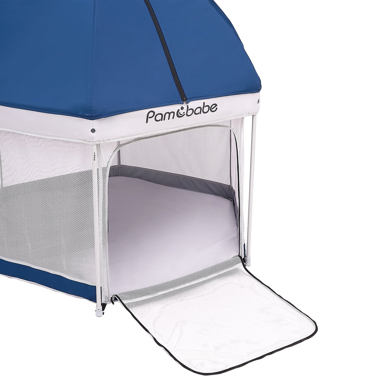 Unisex Premium Indoor and Outdoor Baby Playpen - Portable, Lightweight, Toddler Play Yard W/Canopy and Travel Bag - Blue