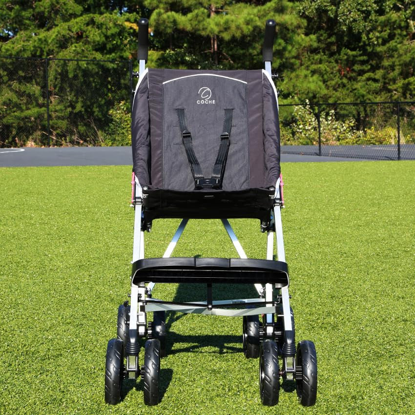 XL Special Needs Stroller, Disability Stroller for Older Child, Larger Size Pushchair, Easy Folding System, Lightweight Aluminum Frame (Black)
