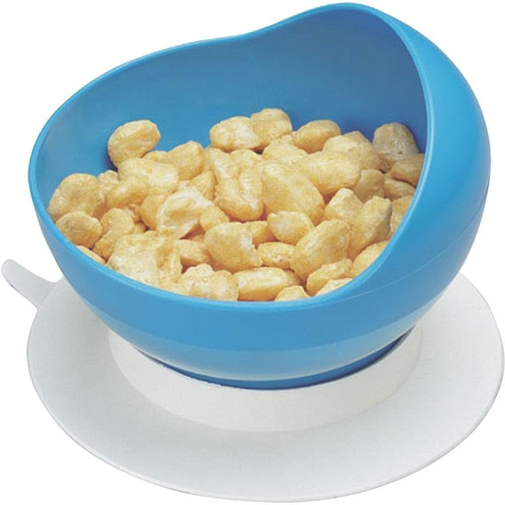 SP Ableware Scooper Bowl with Suction Cup Base, Blue