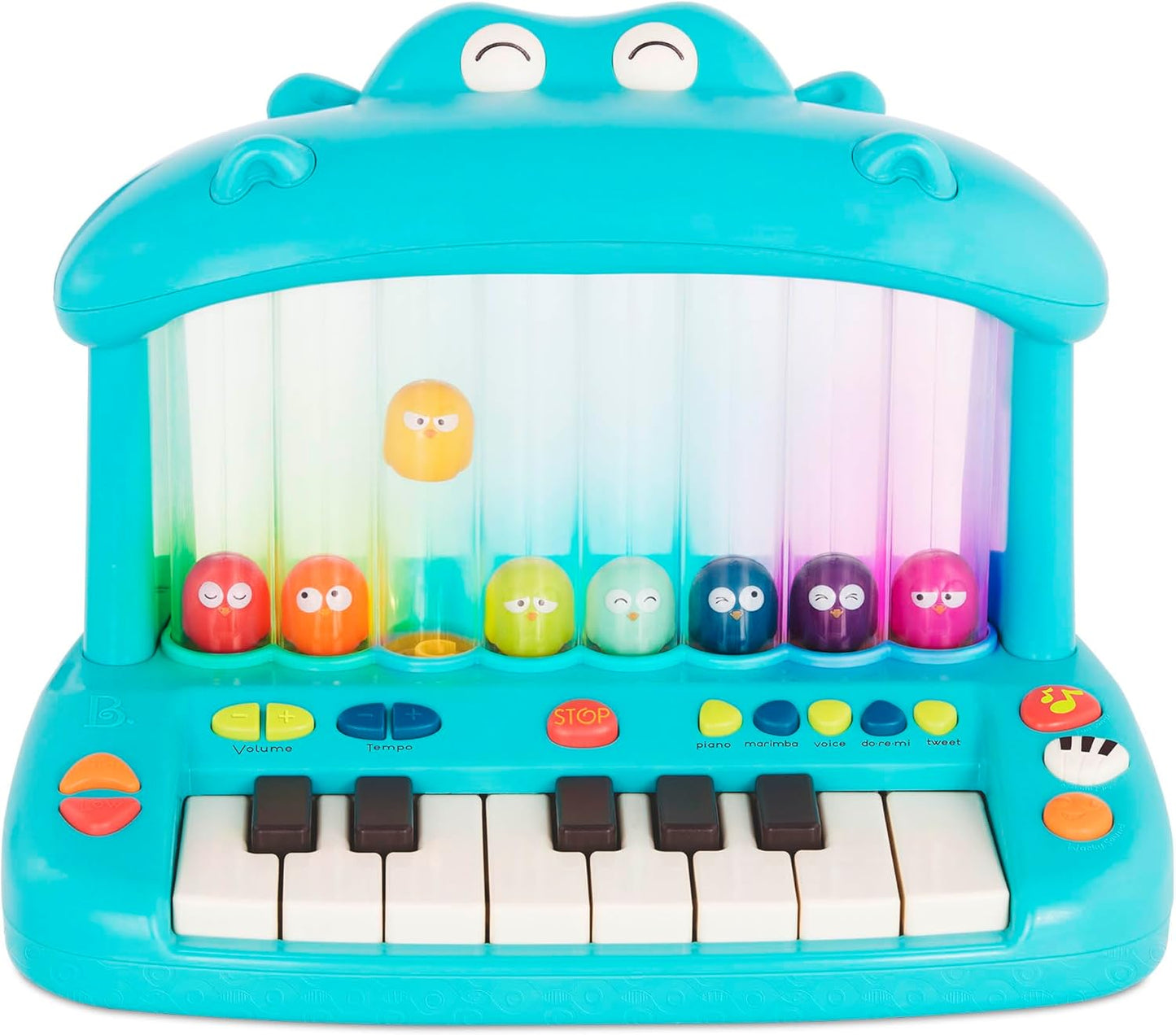 Hippo Pop Musical Toy Keyboard, Play Piano with Songs, Sounds & Lights