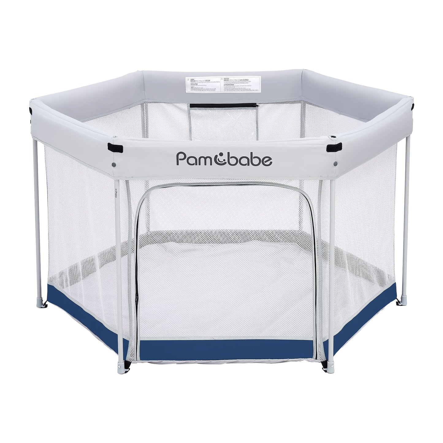 Unisex Premium Indoor and Outdoor Baby Playpen - Portable, Lightweight, Toddler Play Yard W/Canopy and Travel Bag - Blue