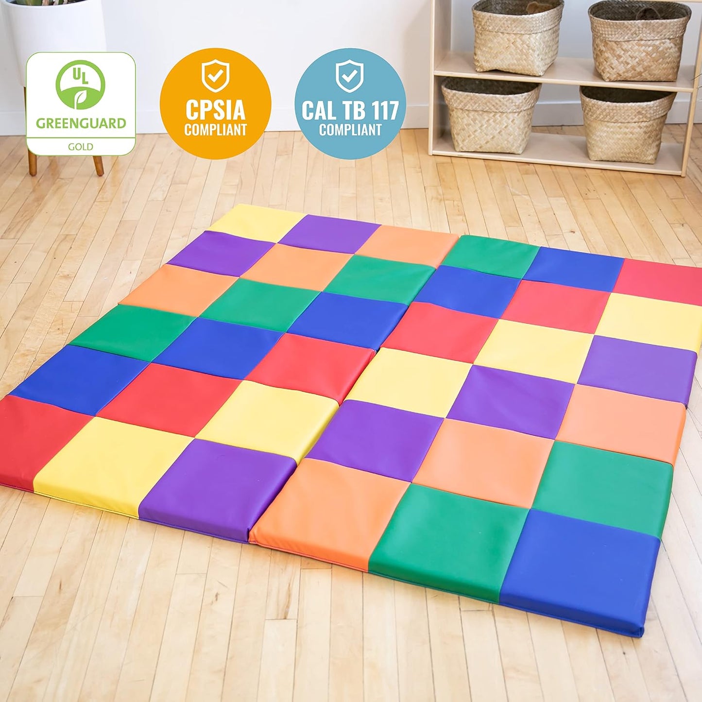 Softzone Patchwork Activity Mat, Folding Playmat