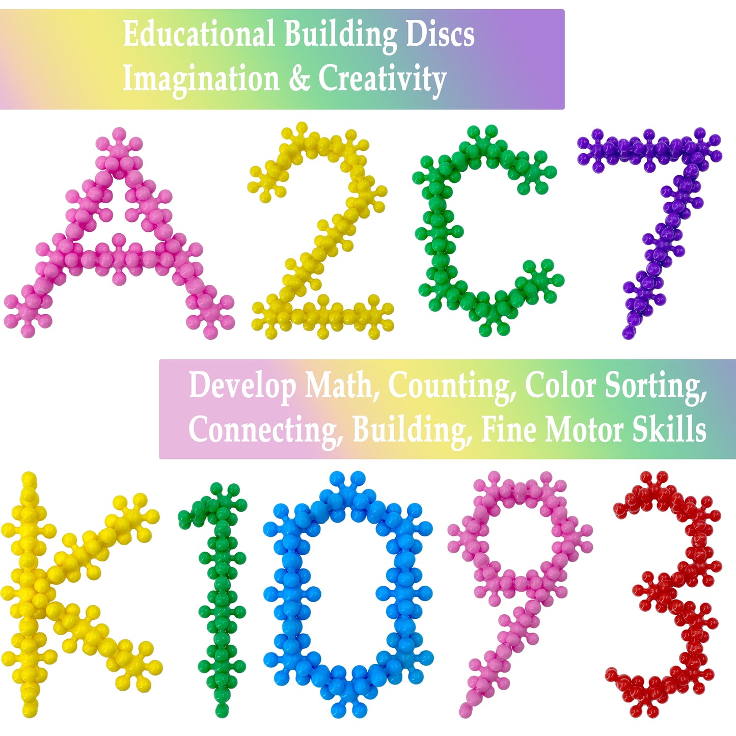Kid'S Interlocking Building Disc Set, 100 Piece