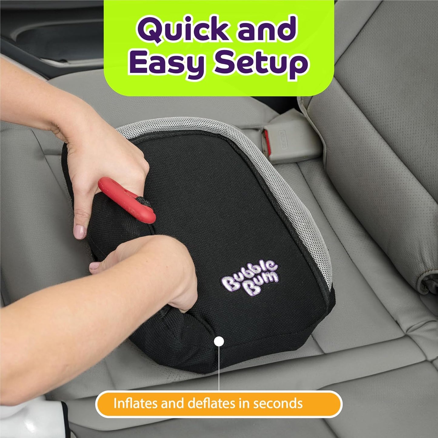 Inflatable Booster Car Seat – Compact for Uber - Ages 4-11
