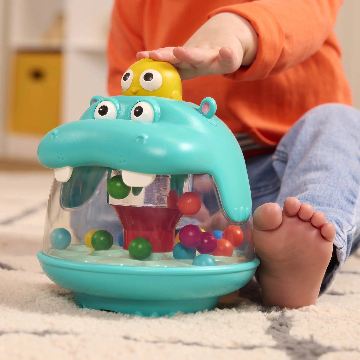 Party Pop Hippo Ball Popping Toy with 18 Colorful Balls, Baby and Toddler Toys