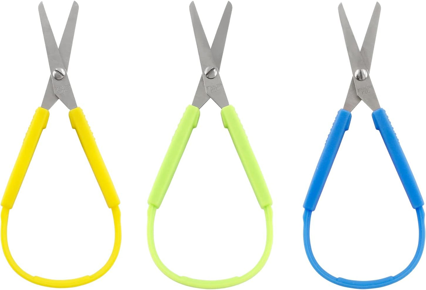 Mini Loop Adaptive Scissors for Kids with Special Needs - Right and Lefty Support for Toddlers 2-4 Years