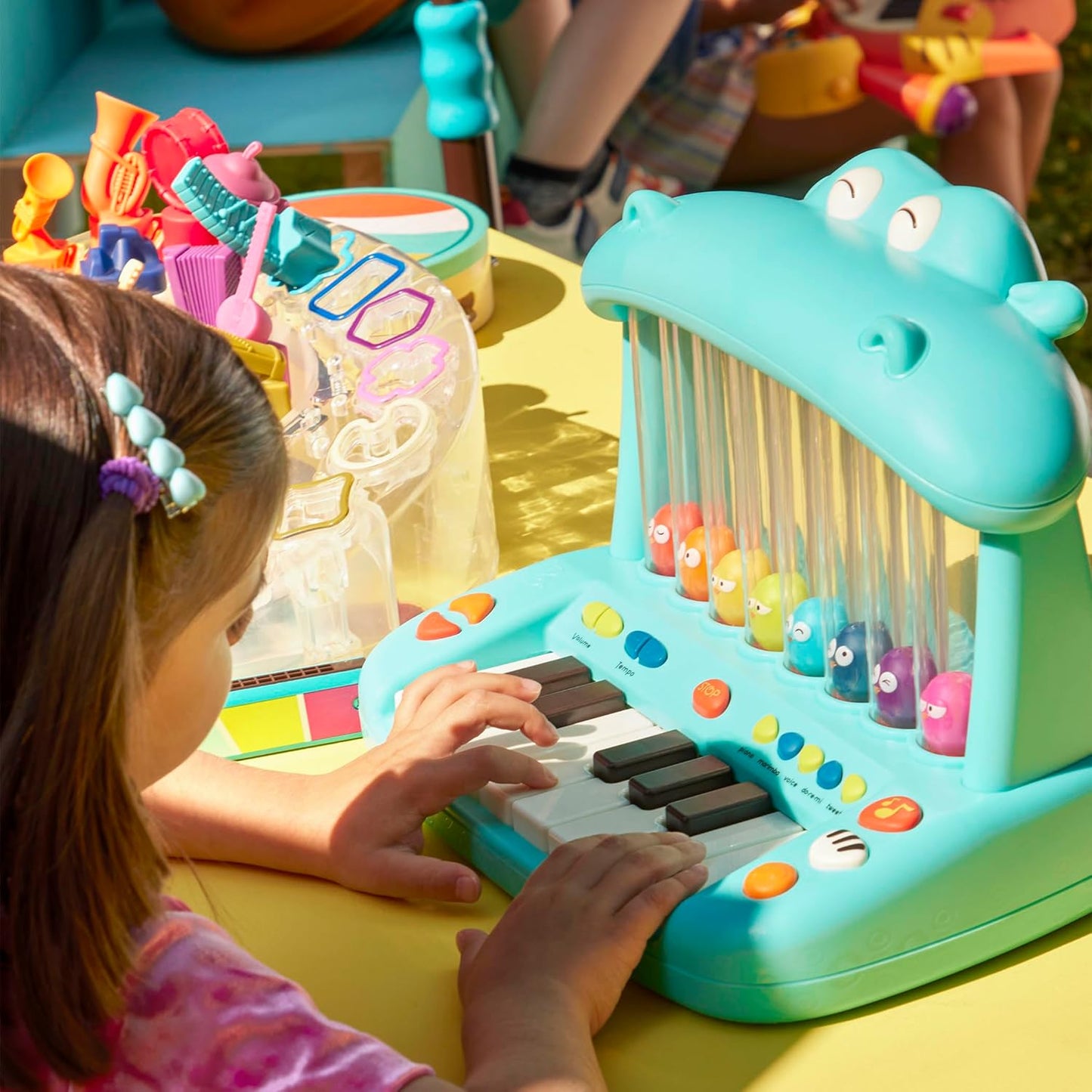 Hippo Pop Musical Toy Keyboard, Play Piano with Songs, Sounds & Lights