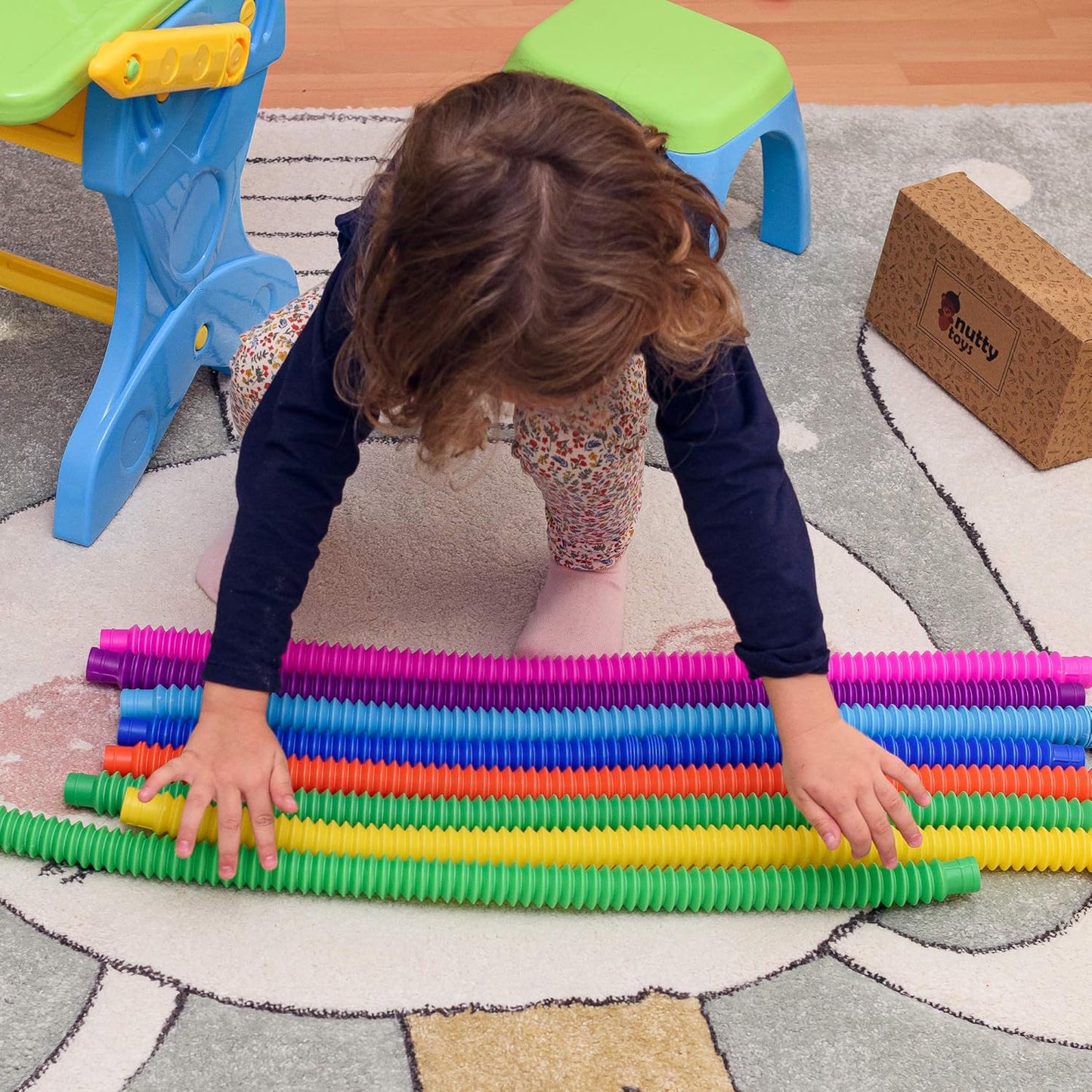 Pop Tubes Sensory Toys, 8 Pack Large