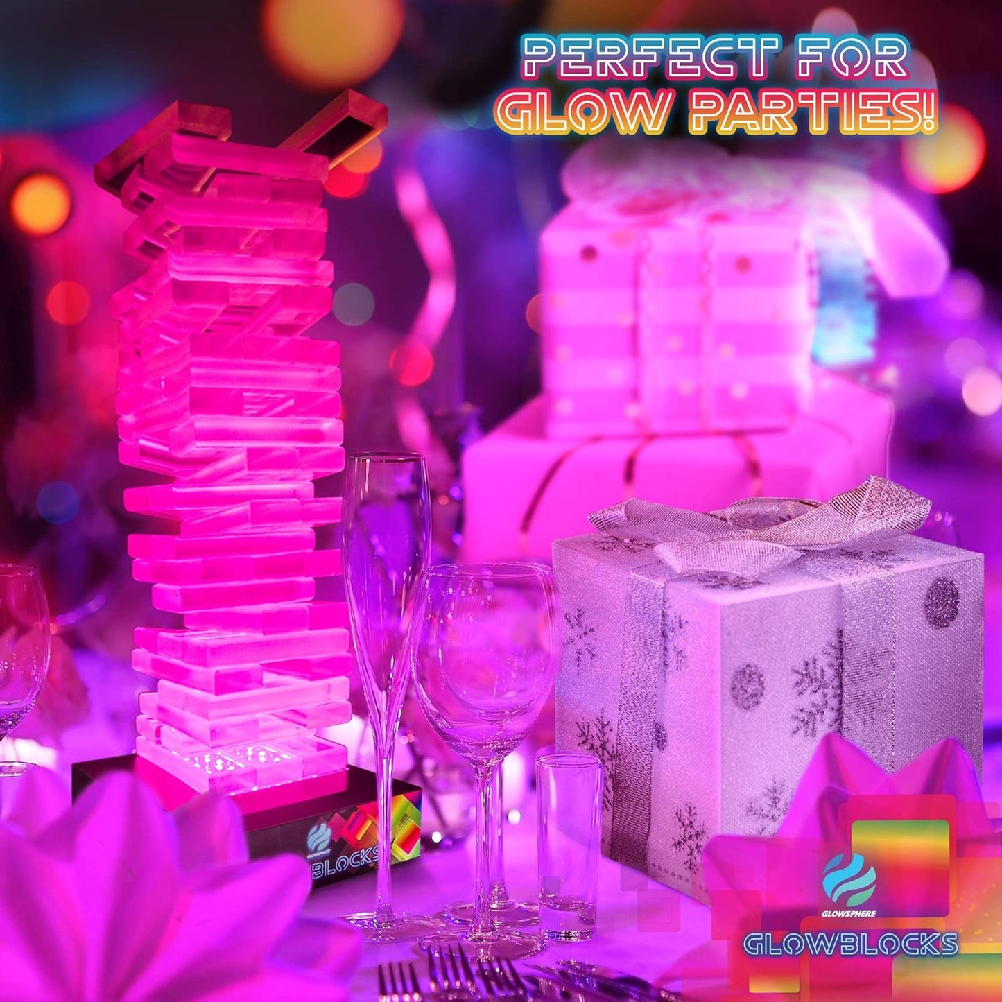 Glowblocks Light-Up Tumbling Tower Game