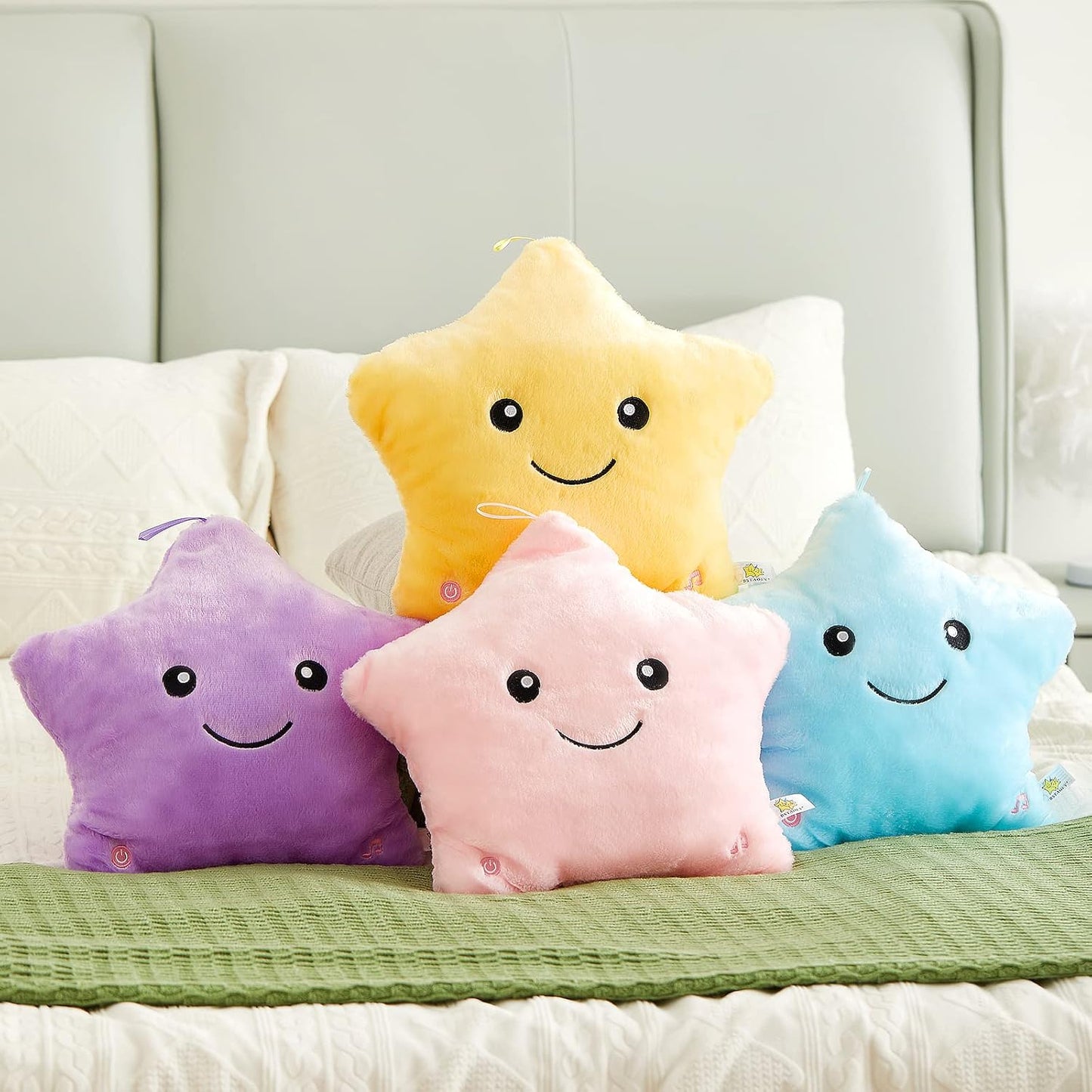 Twinkle Star Glowing LED Night Light Plush Pillows Stuffed Animal