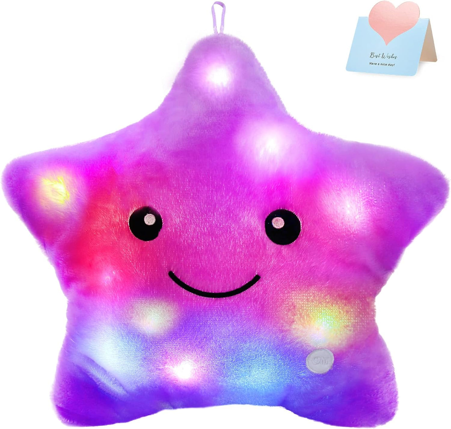 Twinkle Star Glowing LED Night Light Plush Pillows Stuffed Animal