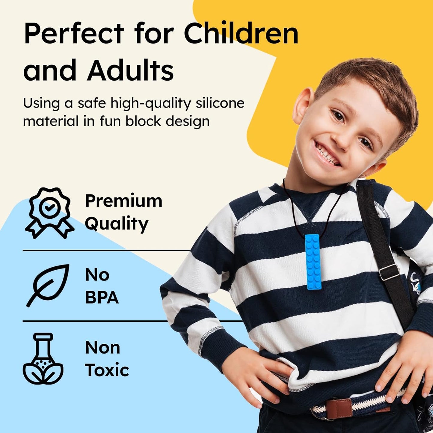 Sensory Chewing Tool Necklace for Kid'S Sensory Integration with Autism and ADHD