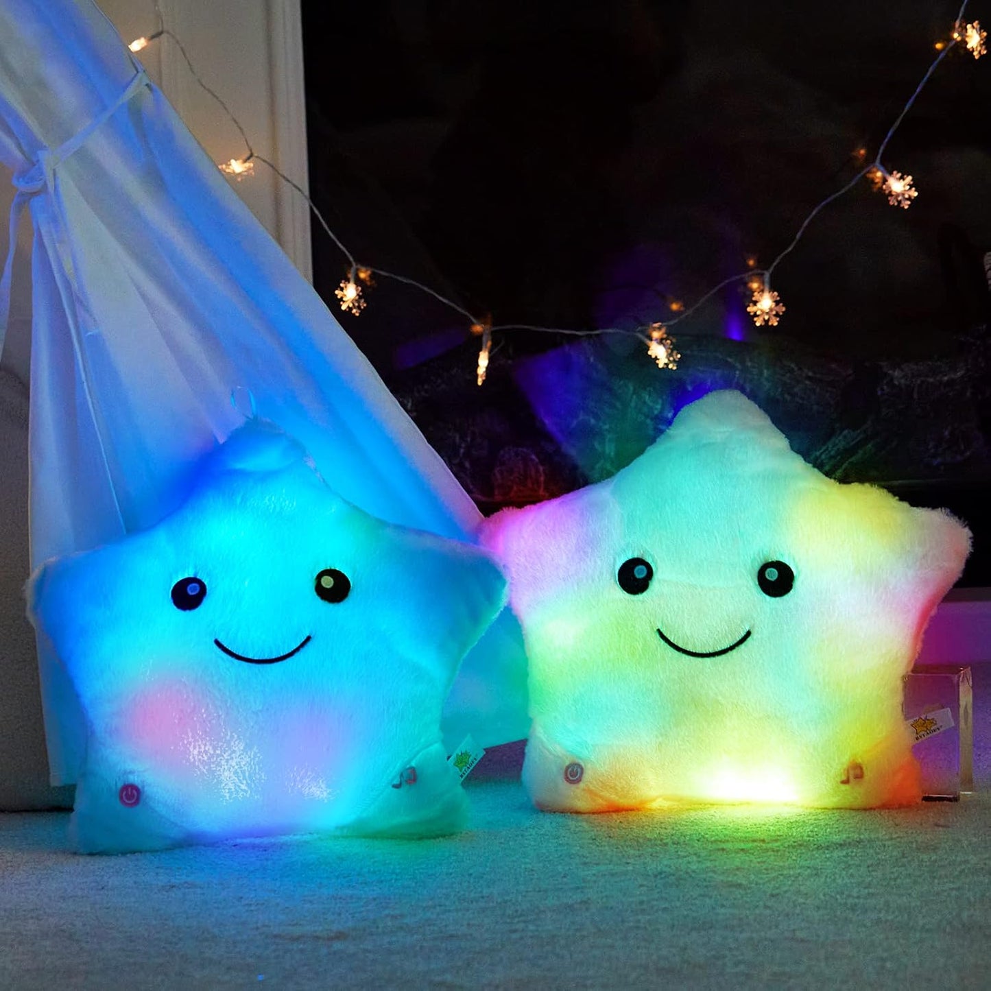 Twinkle Star Glowing LED Night Light Plush Pillows Stuffed Animal