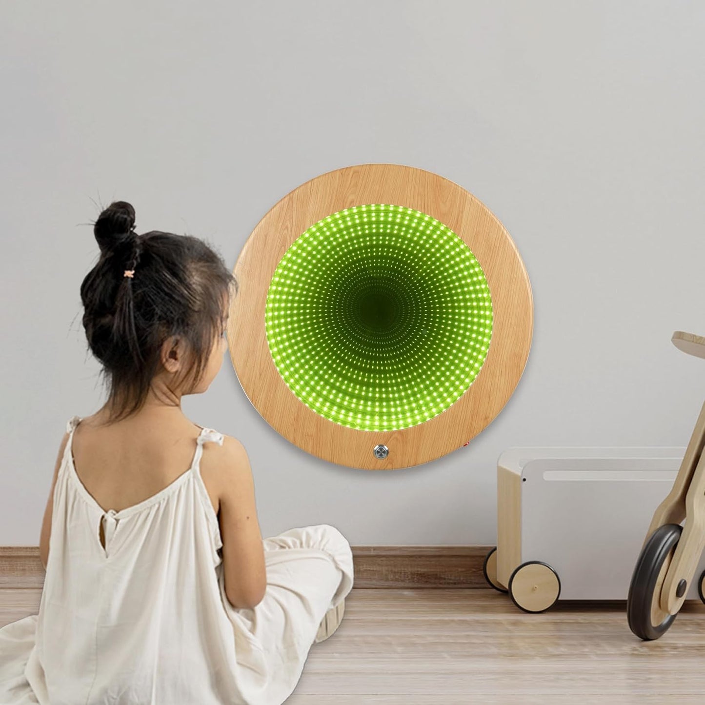 Circle Infinity Mirror Sensory - Wall-Mountable & Floor-Standing - Ideal for Sensory Rooms & Kids Support
