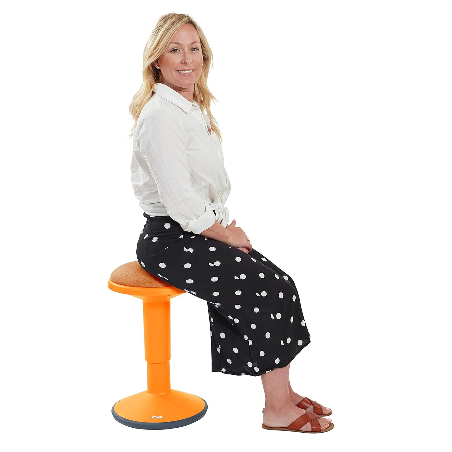 Sitwell Wobble Stool with Cushion, Adjustable Height