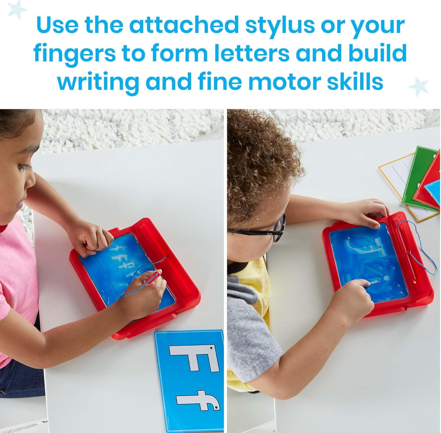 Letter Tracing Sensory Pad, Reusable Handwriting Practice for Kids 3-5