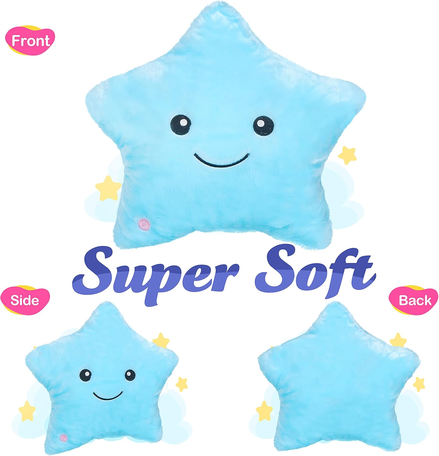 Twinkle Star Glowing LED Night Light Plush Pillows Stuffed Animal