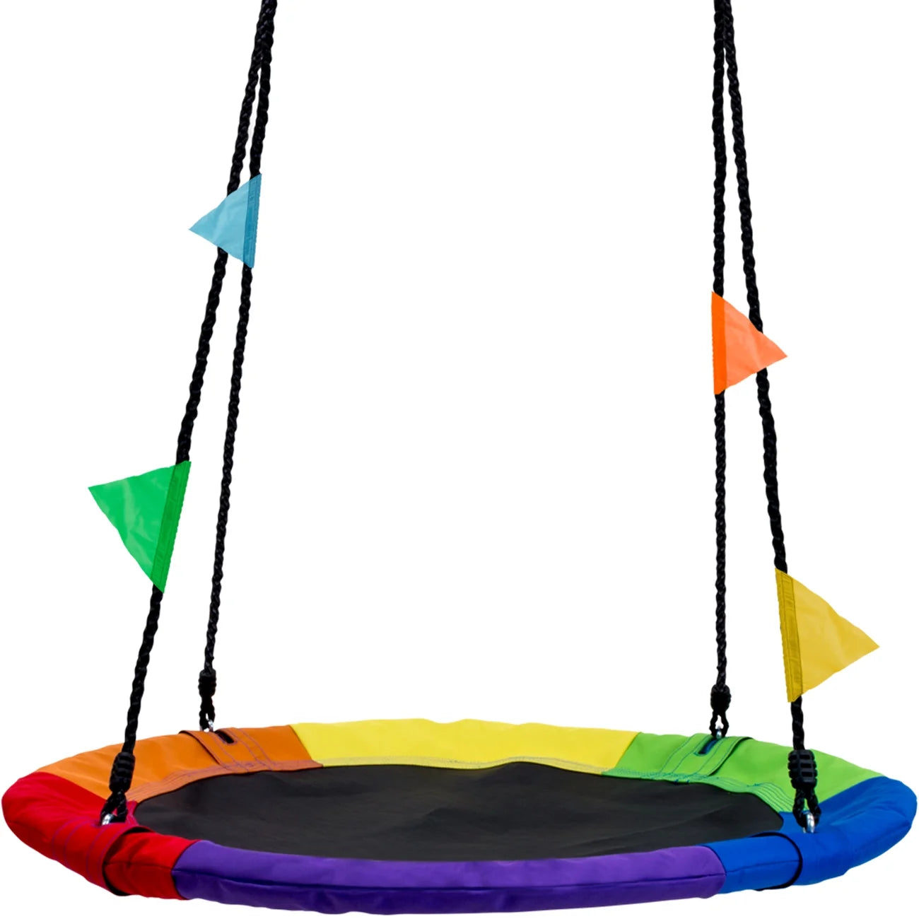 40" Multicolor Saucer Tree Swing Outdoor Playset for Kids