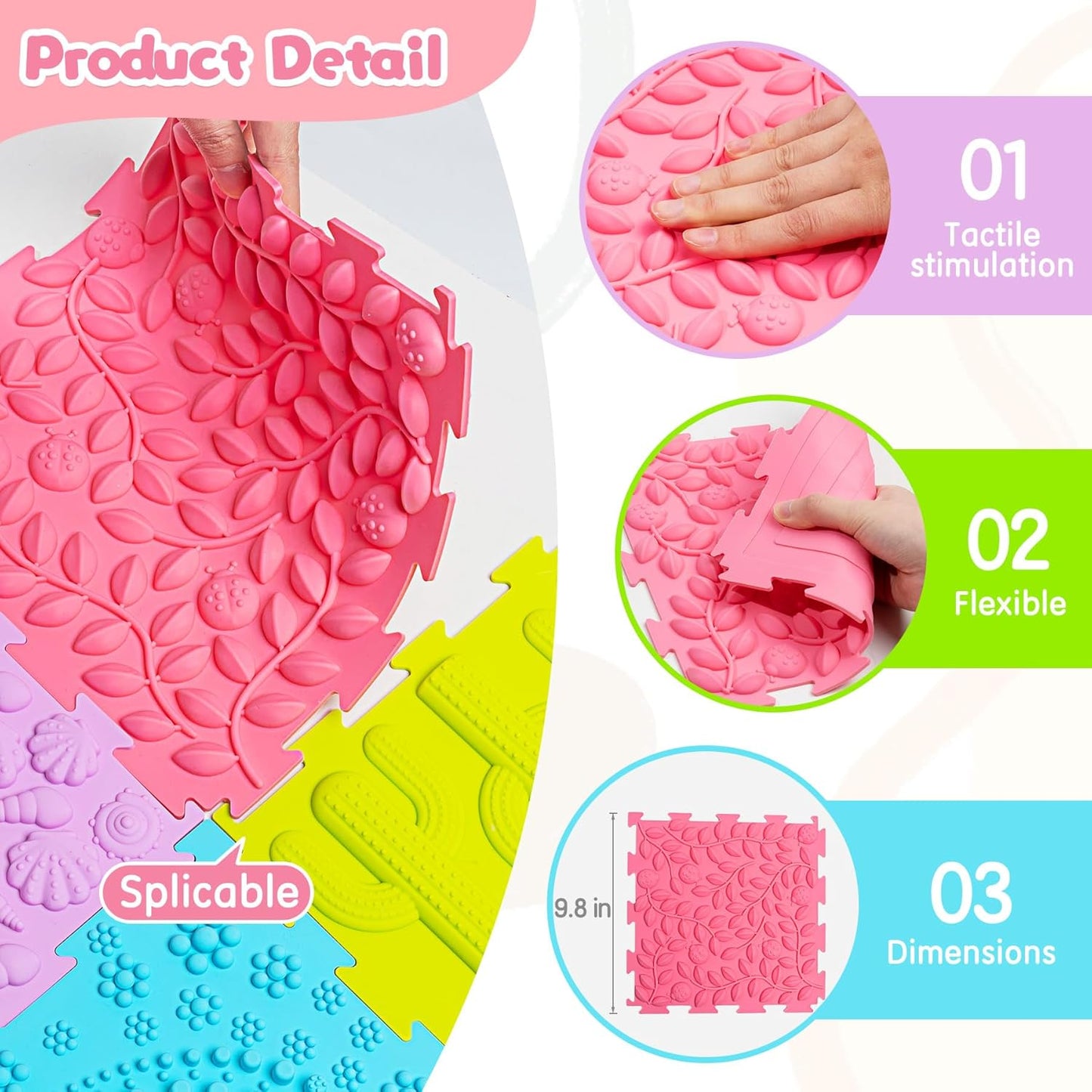 8 Pcs Sensory Mats