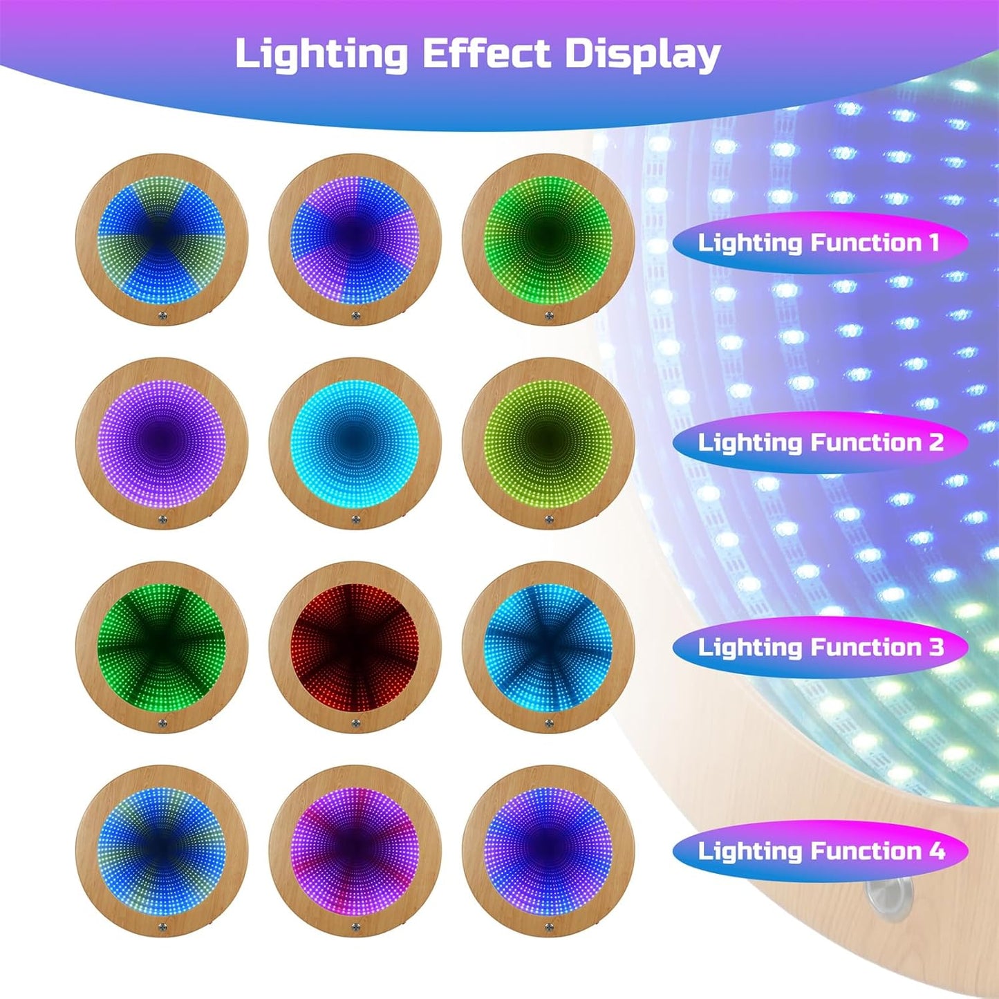 Circle Infinity Mirror Sensory - Wall-Mountable & Floor-Standing - Ideal for Sensory Rooms & Kids Support