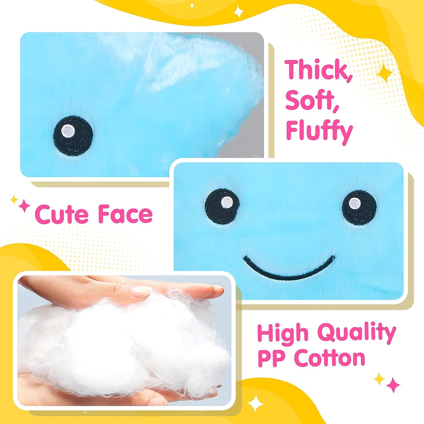 Twinkle Star Glowing LED Night Light Plush Pillows Stuffed Animal