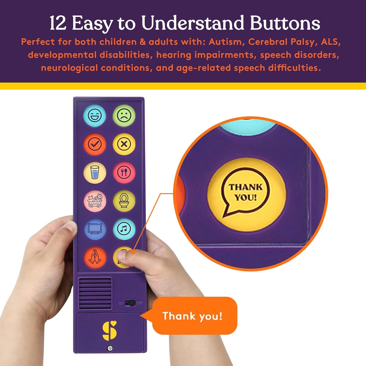 AAC Communication Device for Speech Therapy, Talking Device for Non Verbal Kids & Adults