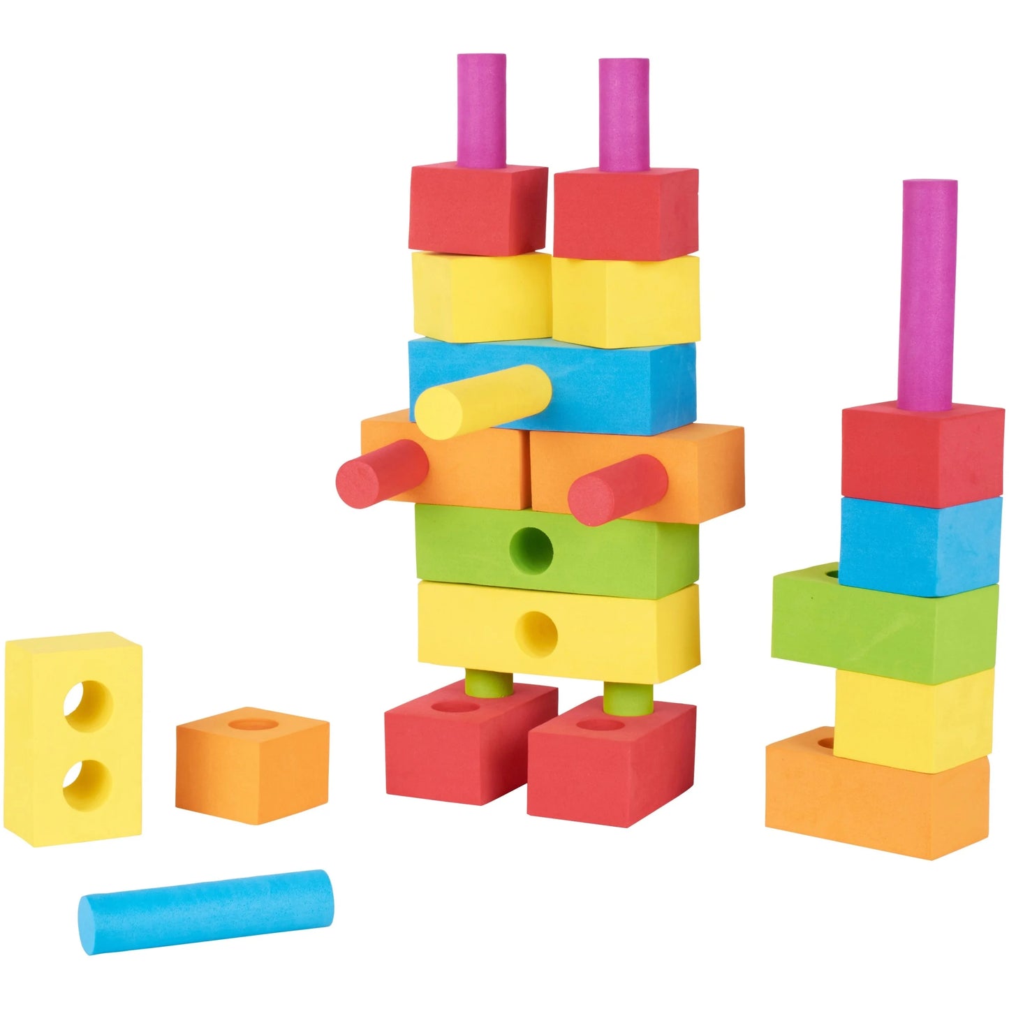 Foam Peg Building Blocks, 100 Pieces, Baby and Toddler Toys