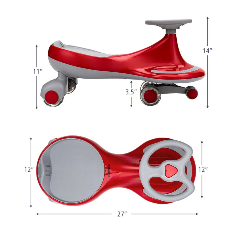 Wiggle Car Ride-On Toy with Flashing Wheels