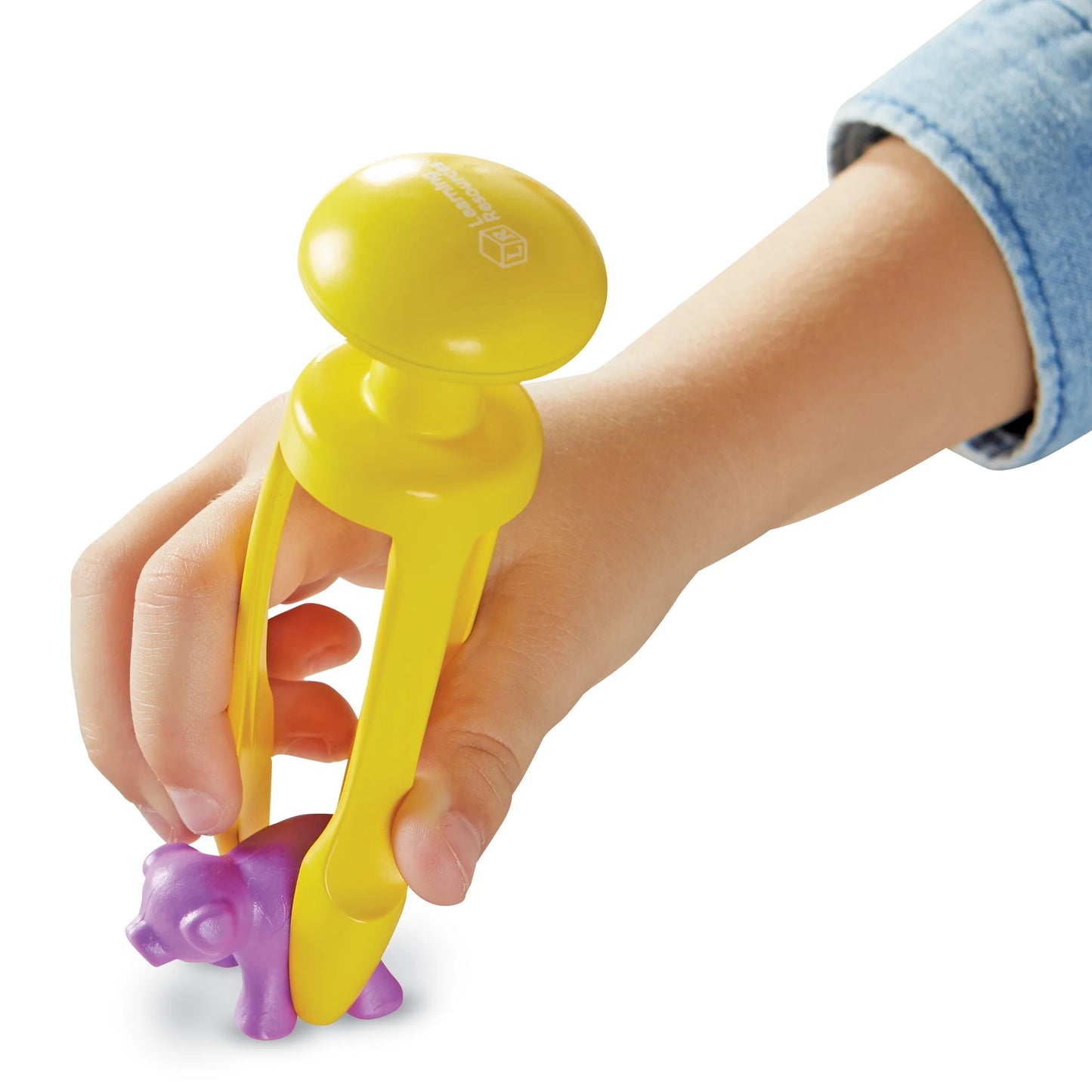 3 Prong Tong, Pencil Grip Tongs, Sensory Bin, Fine Motor Toy, Set of 6, Ages 4+