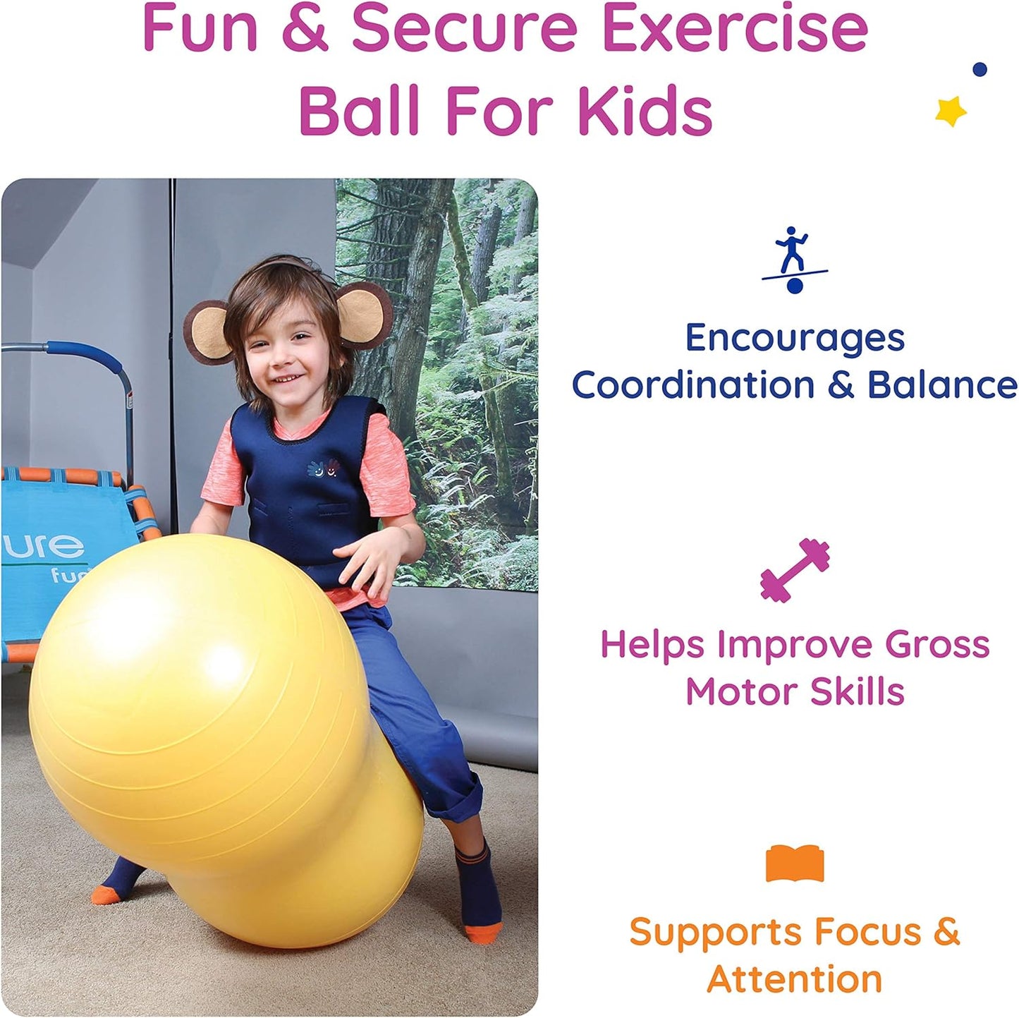 Peanut Balance Ball for Exercise, Therapy or Dynamic Seating