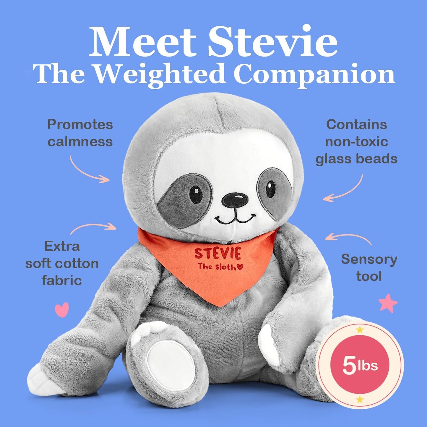 Weighted Stuffed Animal, 5Lb