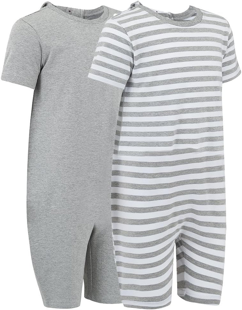 Kaycey Special Needs Adaptive Clothing for Children, Short Sleeve Short Leg Zip Back Jumpsuit