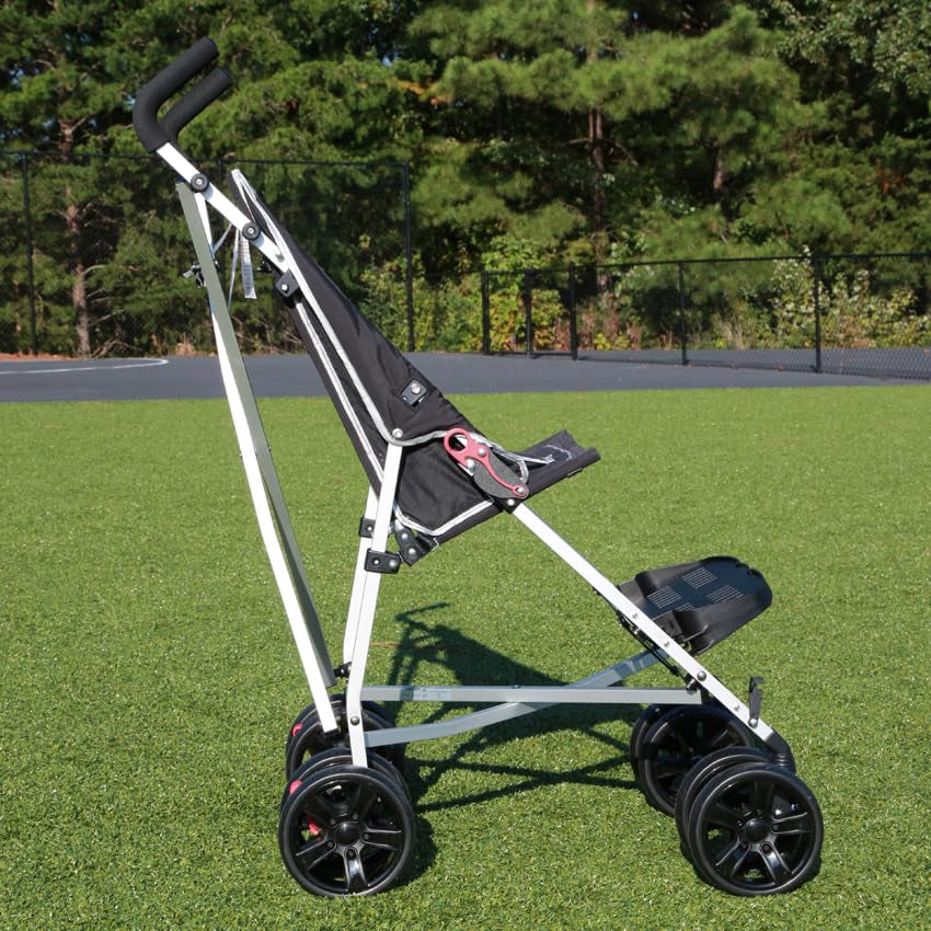 XL Special Needs Stroller, Disability Stroller for Older Child, Larger Size Pushchair, Easy Folding System, Lightweight Aluminum Frame (Black)