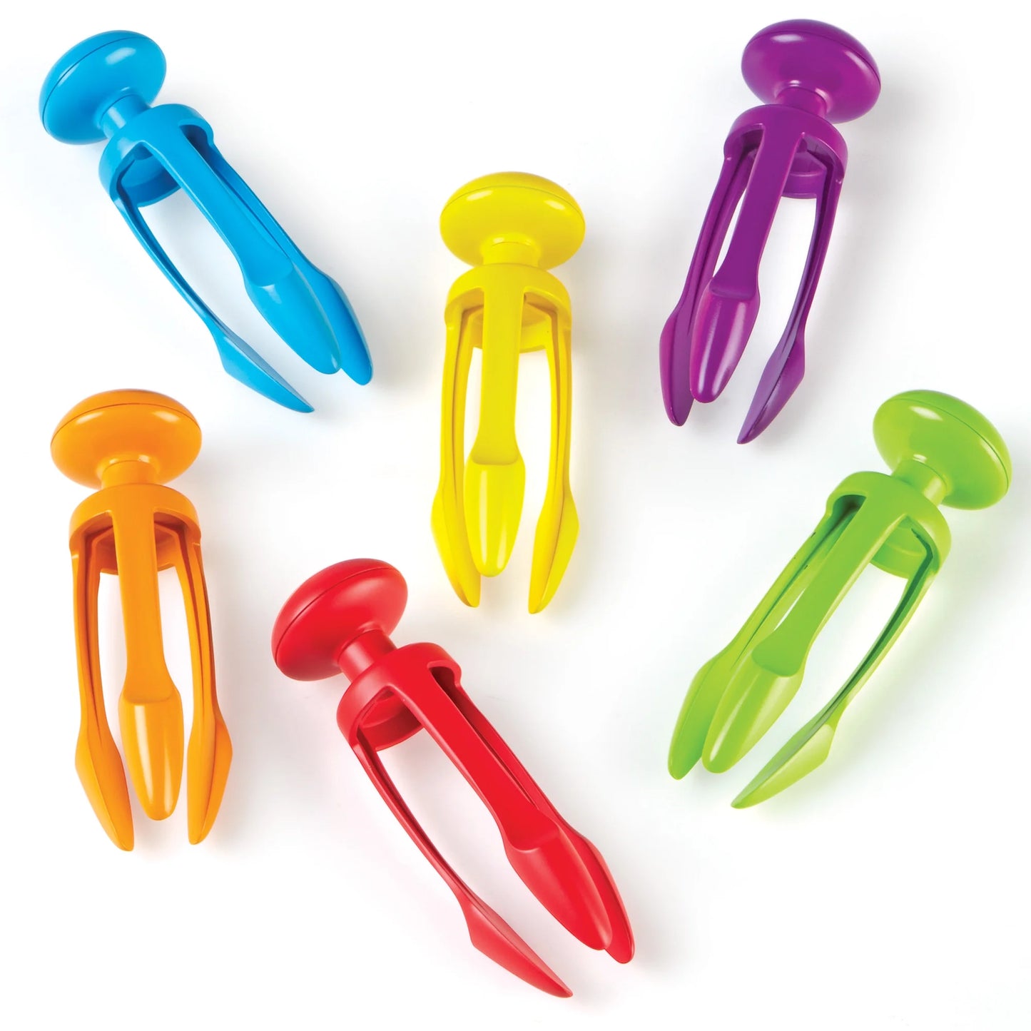 3 Prong Tong, Pencil Grip Tongs, Sensory Bin, Fine Motor Toy, Set of 6, Ages 4+