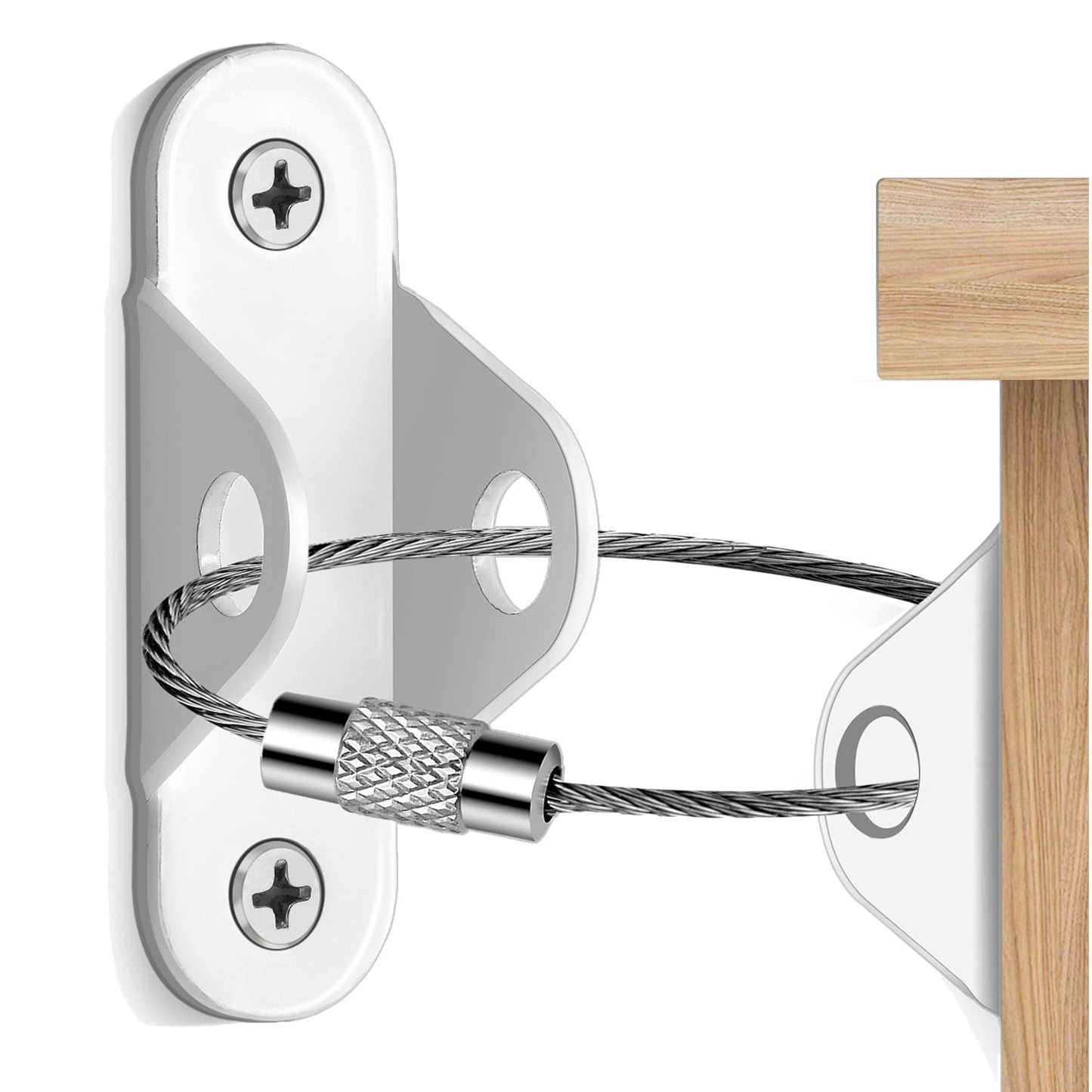 Furniture Anchors (10 Packs) anti Tip Furniture Anchors for Baby Proofing, Furniture Wall Anchor Earthquake Straps White