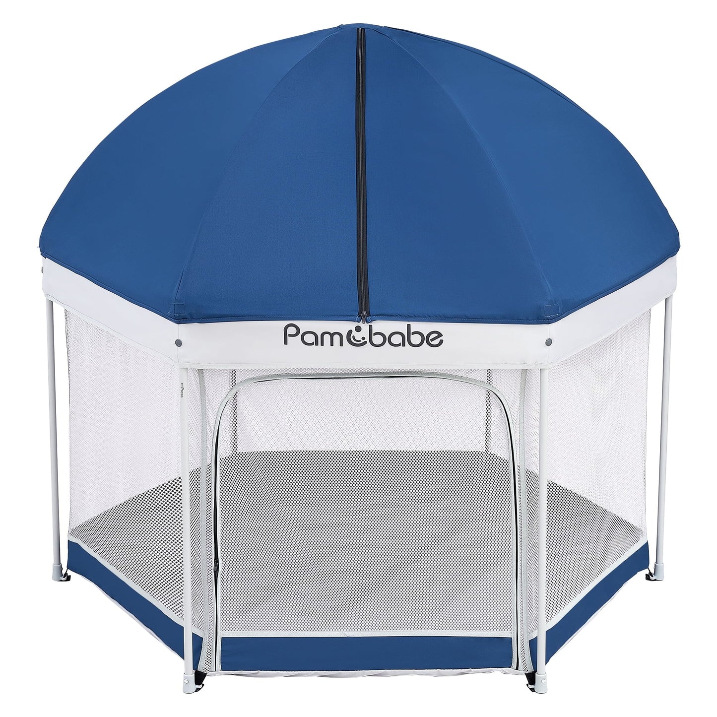 Unisex Premium Indoor and Outdoor Baby Playpen - Portable, Lightweight, Toddler Play Yard W/Canopy and Travel Bag - Blue
