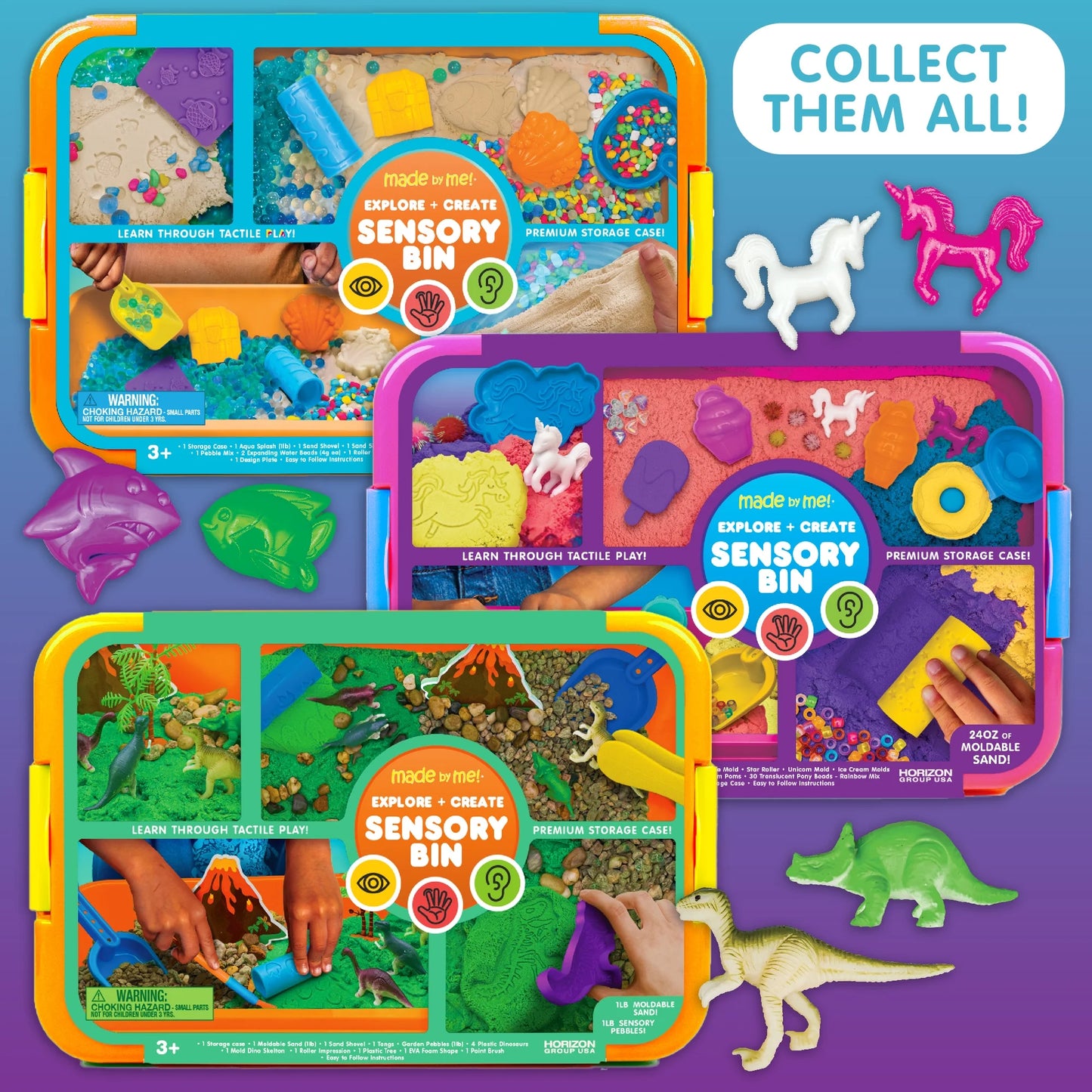 ! Explore + Create Unicorn Sensory Bin, Boys and Girls, Child, Ages 3+
