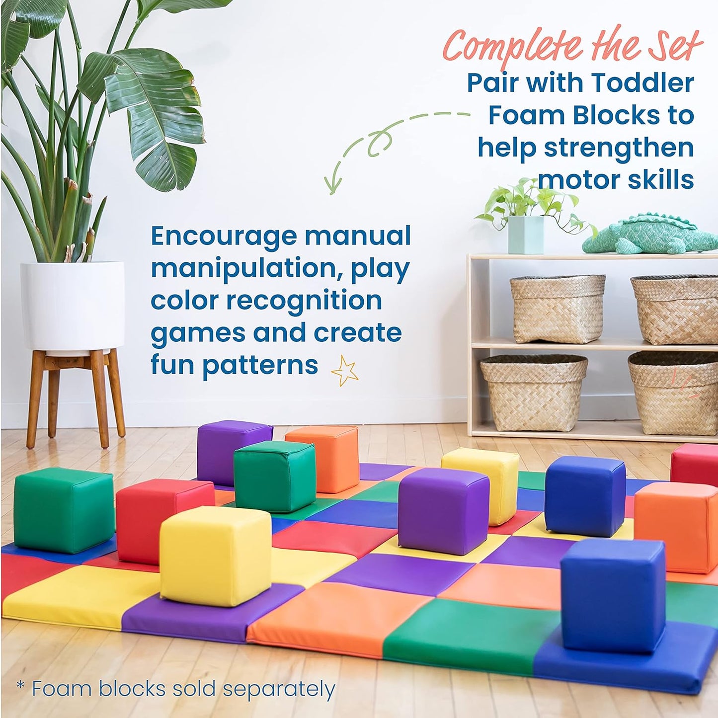 Softzone Patchwork Activity Mat, Folding Playmat