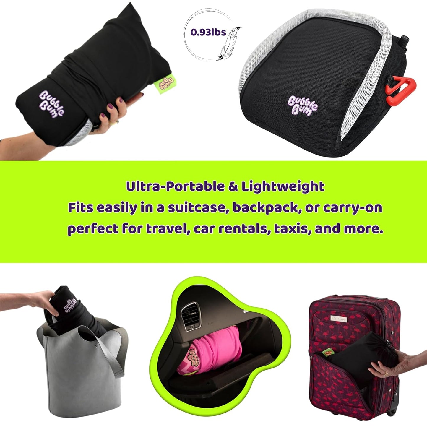 Inflatable Booster Car Seat – Compact for Uber - Ages 4-11