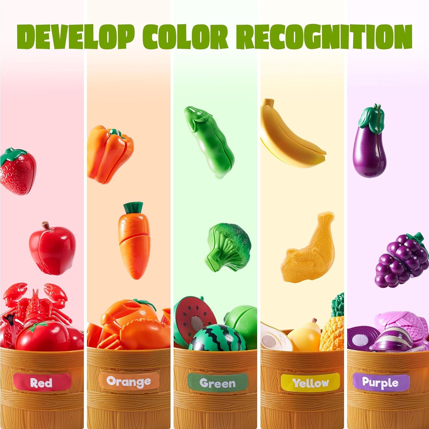 Learning Toys, Play Cutting Food for Preschool Activities