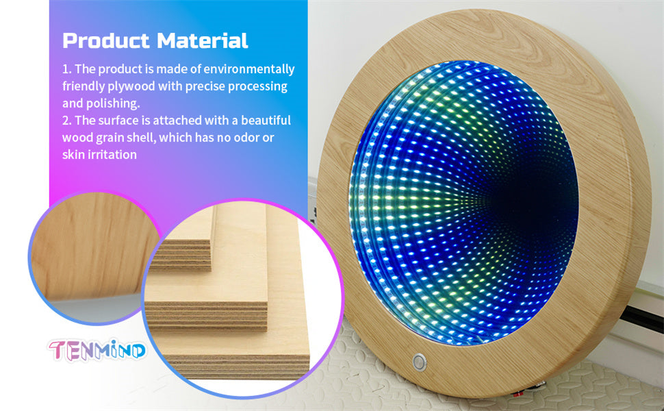 Circle Infinity Mirror Sensory - Wall-Mountable & Floor-Standing - Ideal for Sensory Rooms & Kids Support