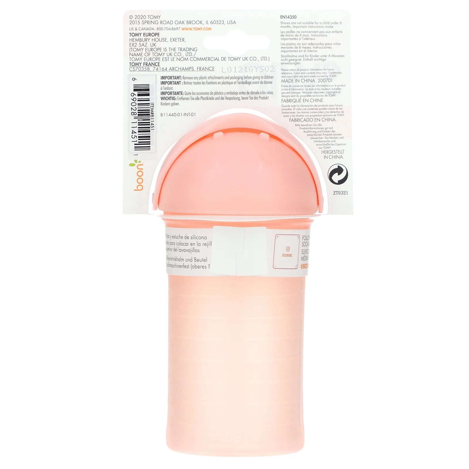 Swig Toddler Silicone Straw Cup, 9 Ounces Pink