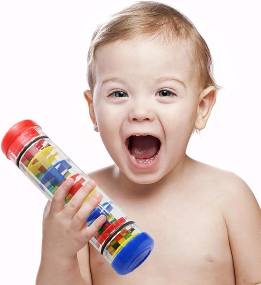 Rainmaker 12 Inch Rain Stick for Babies Rattle Tube Rain Stick Shaker Music Sensory Auditory Instrument Toy for Baby Child Girl (12 Inch)
