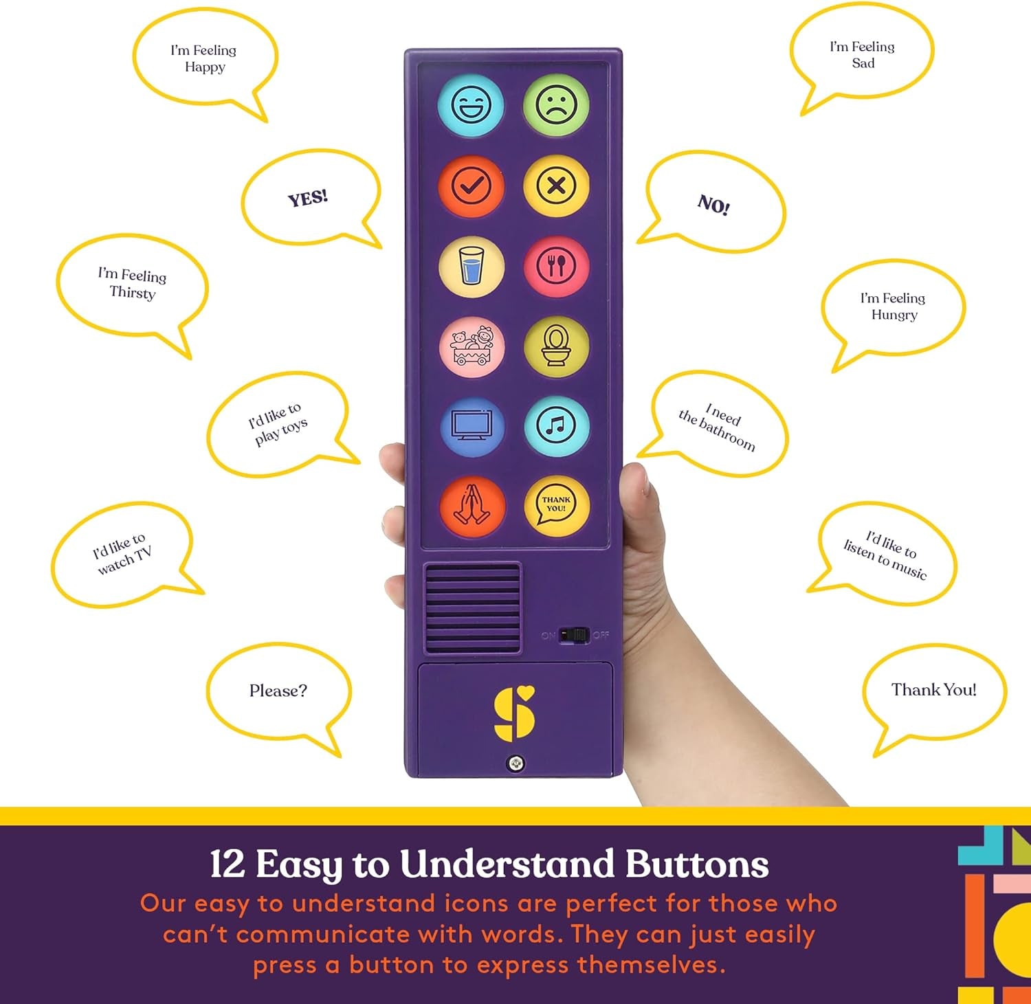 AAC Communication Device for Speech Therapy, Talking Device for Non Verbal Kids & Adults