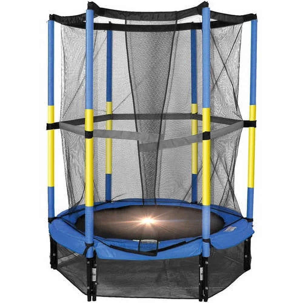 55-Inch My First Trampoline, with Safety Enclosure, Blue
