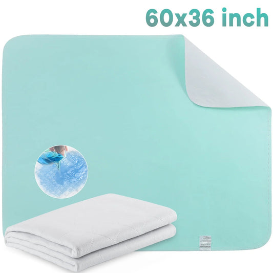 Bed Pad, Incontinence Reusable Bed Pad,Heavy Absorbent Waterproof Washable Underpad,60 X 36 Inch