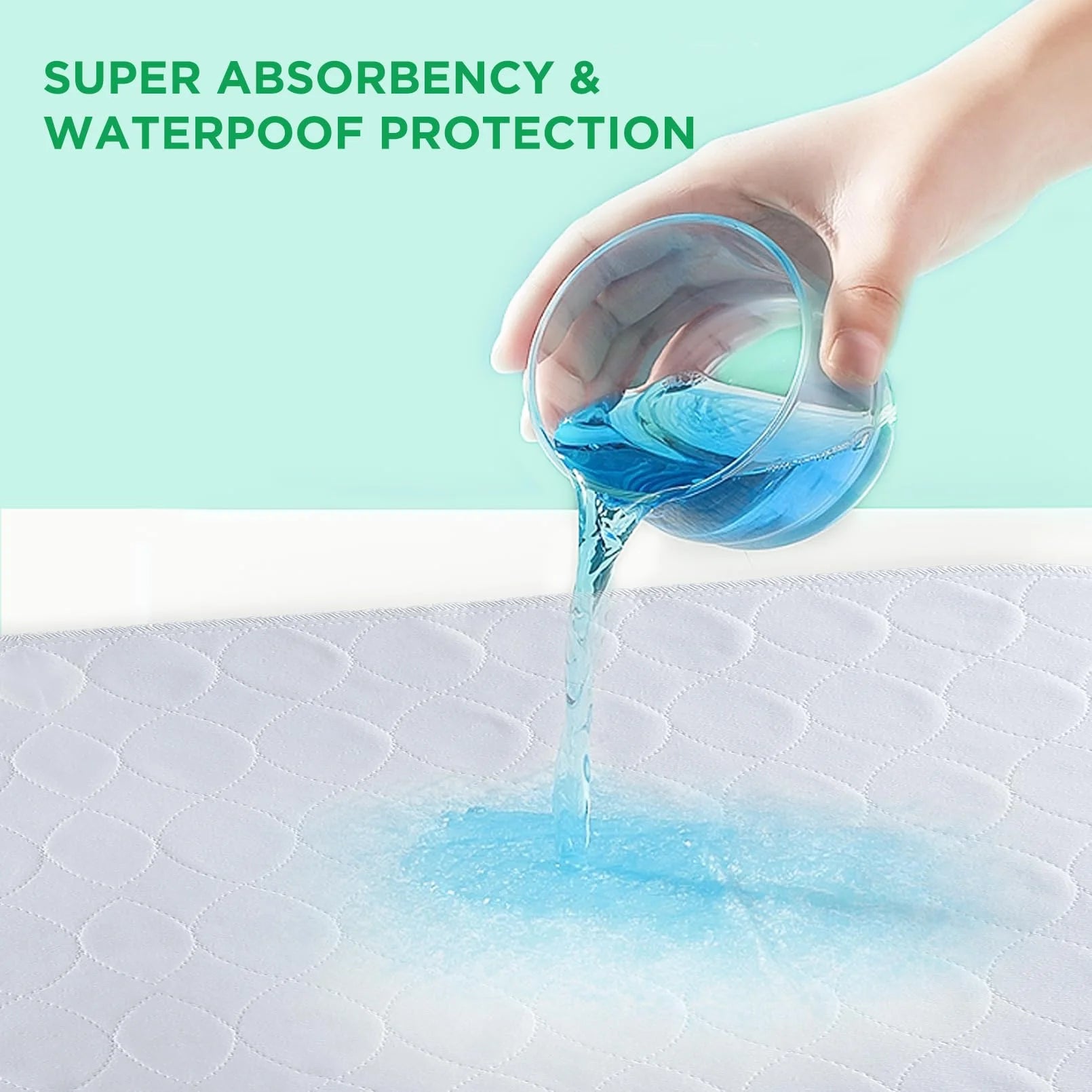 Bed Pad, Incontinence Reusable Bed Pad,Heavy Absorbent Waterproof Washable Underpad,60 X 36 Inch