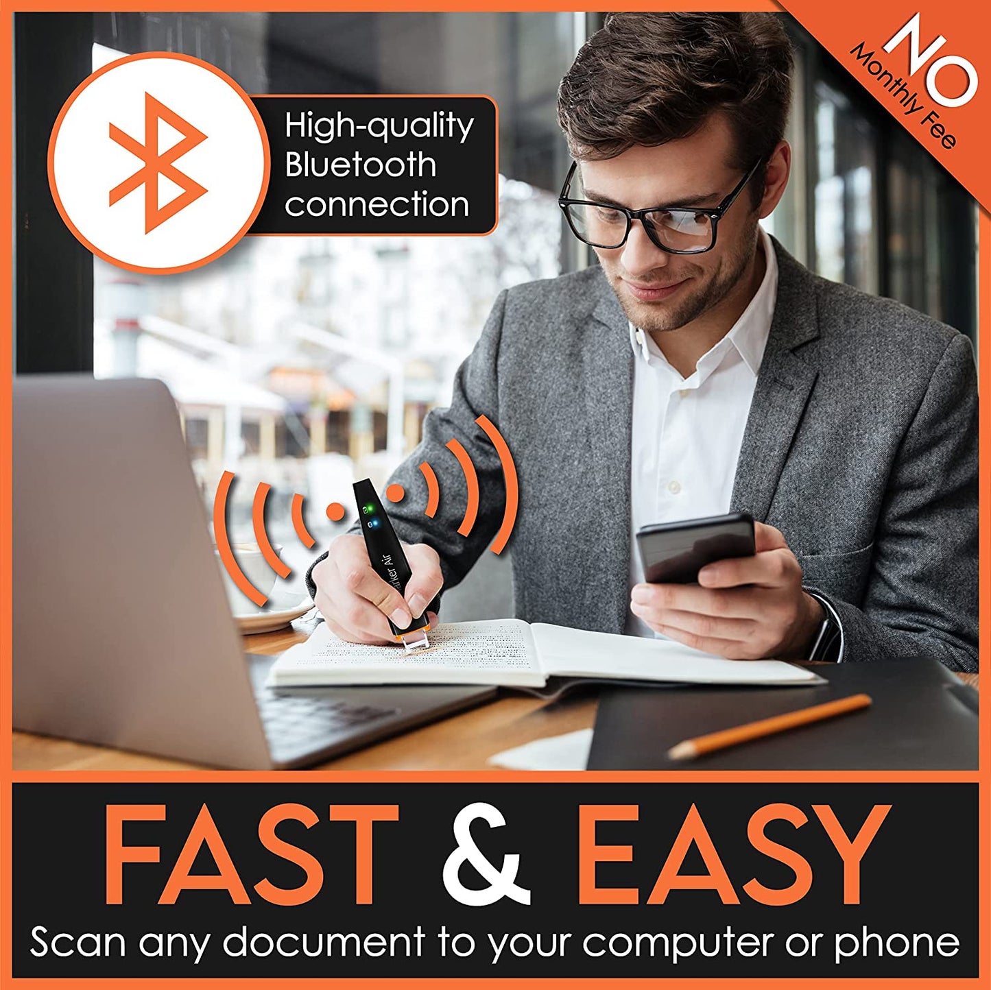 Air Reading Pen & Pen Scanner, Translator Pen for Dyslexia, Students & Professionals - Compatible with Mac, Windows, Ios & Android