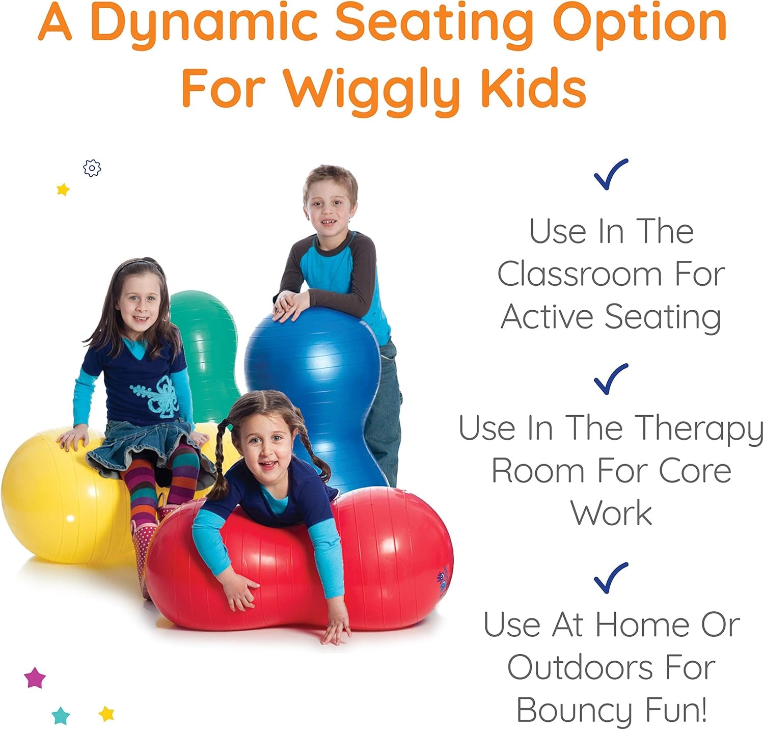 Peanut Balance Ball for Exercise, Therapy or Dynamic Seating